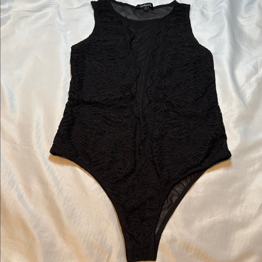 Ambiance Charcoal Lace Top